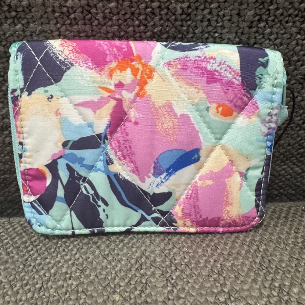 Vera Bradley RFID Small Zip Wallet Blue